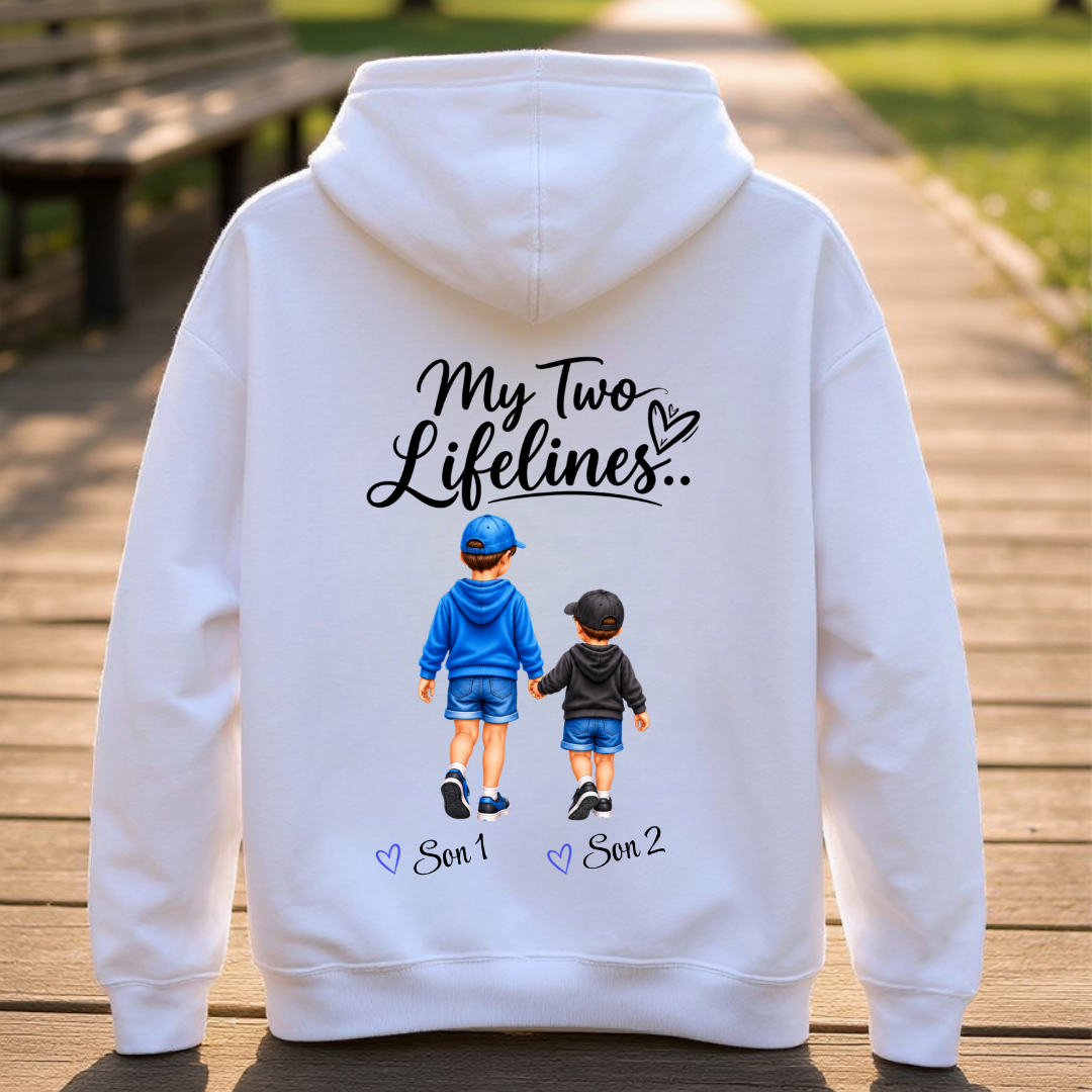 MY SON MY LIFELINES CUSTOMIZED BACK PRINT HOODIE