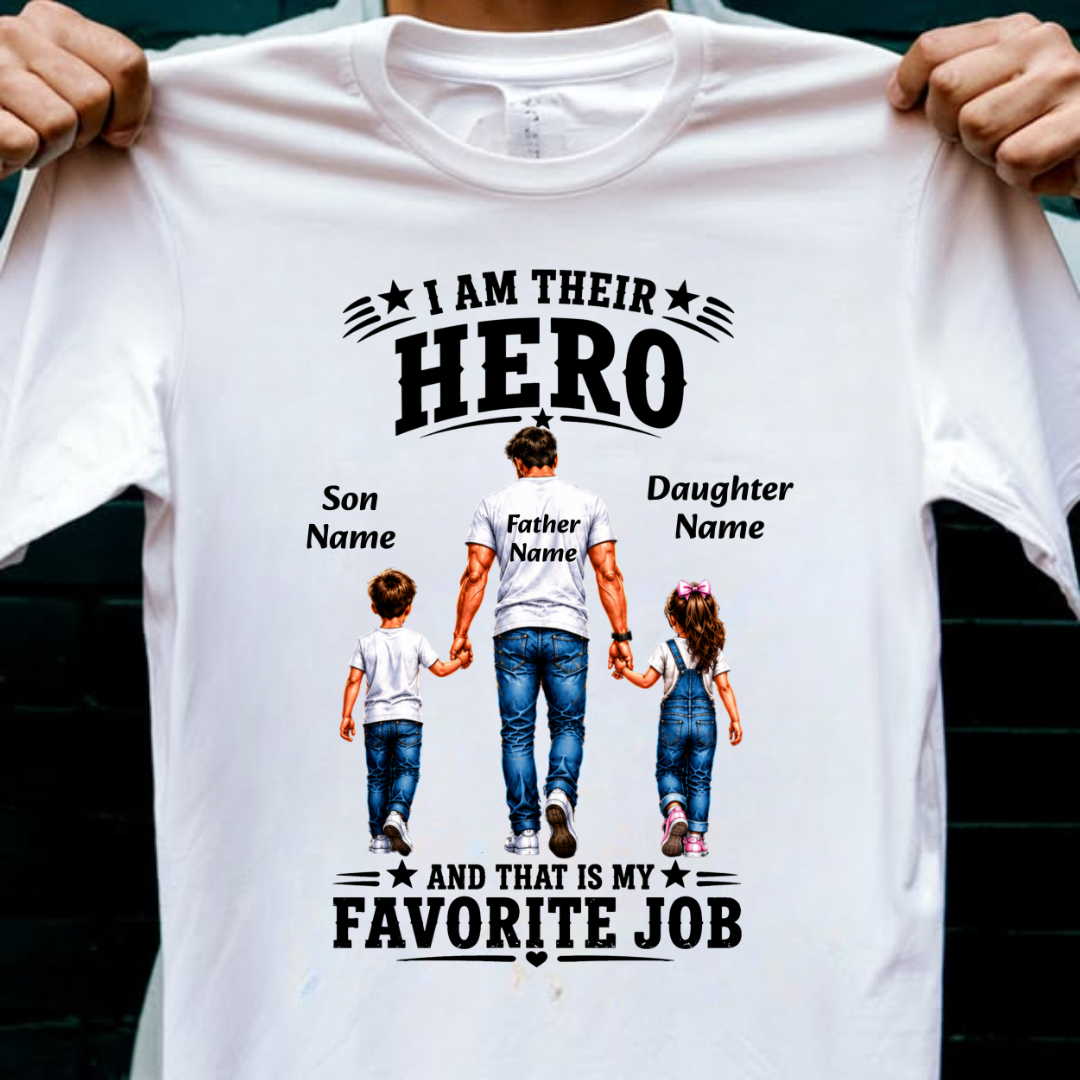 SON DAUGHTERS HERO CUSTOMIZED TEE