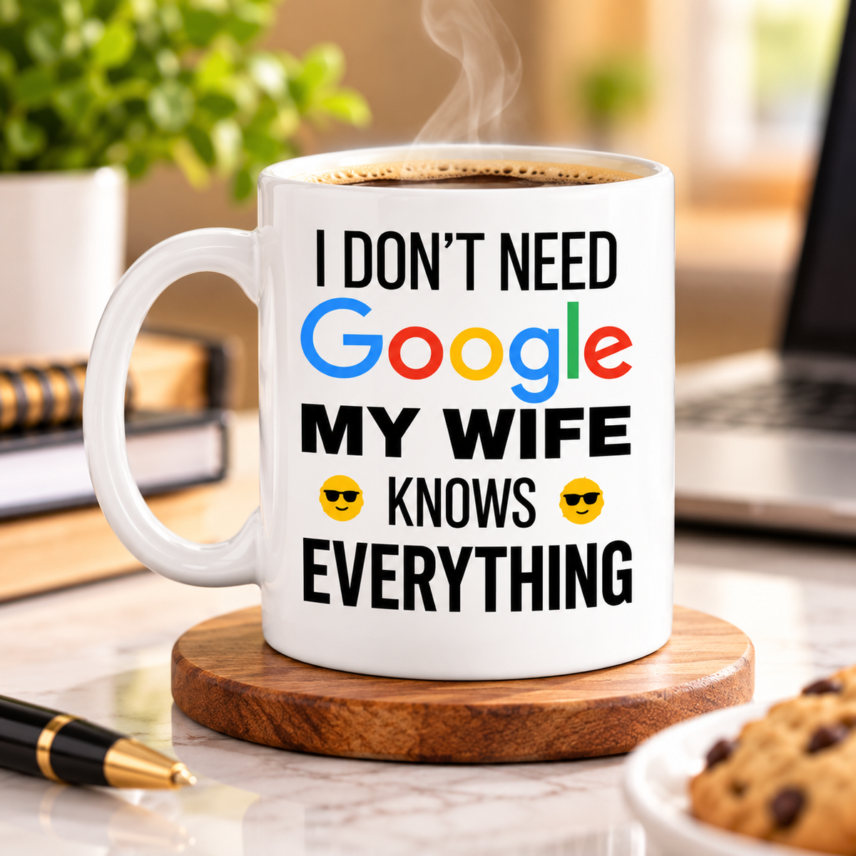 WIFE KNOWS EVERYTHING MUG