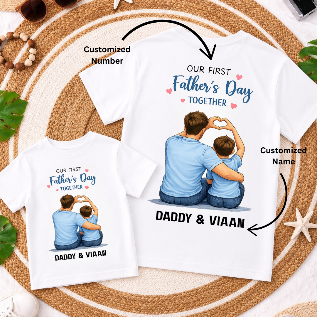 FATHER SON FATHER'S DAY CUSTOMIZED TEE