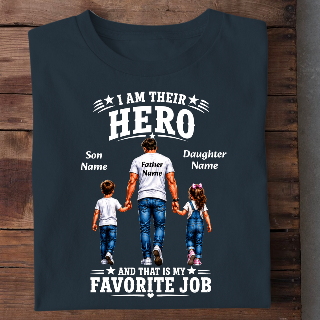 SON DAUGHTERS HERO CUSTOMIZED TEE