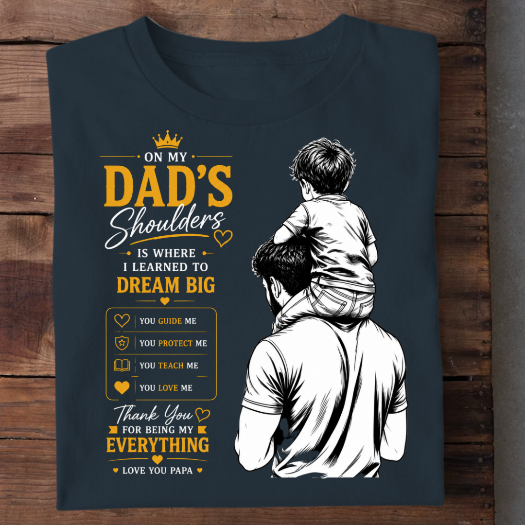ON MY DAD'S SHOULDER