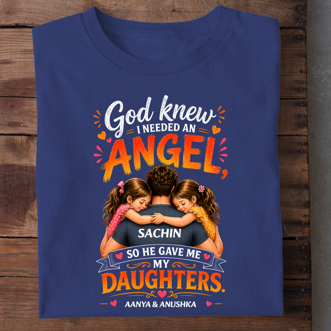 GOD GAVE TWO ANGELS CUSTOMIZED TEE