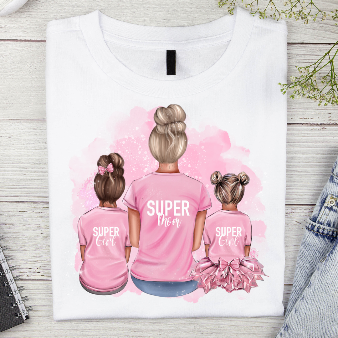 SUPER MOM WITH SUPER GIRLS