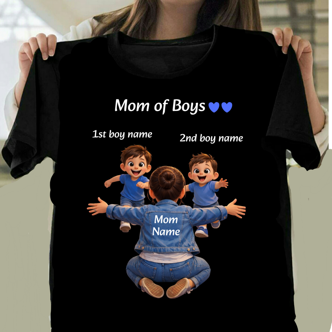 MOM OF BOYS CUSTOMIZED TEE