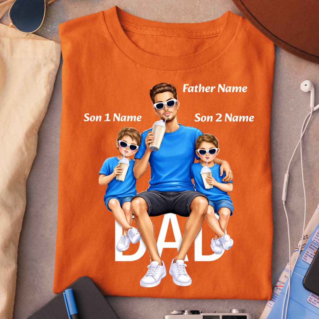DAD OF BOYS CUSTOMIZED TEE
