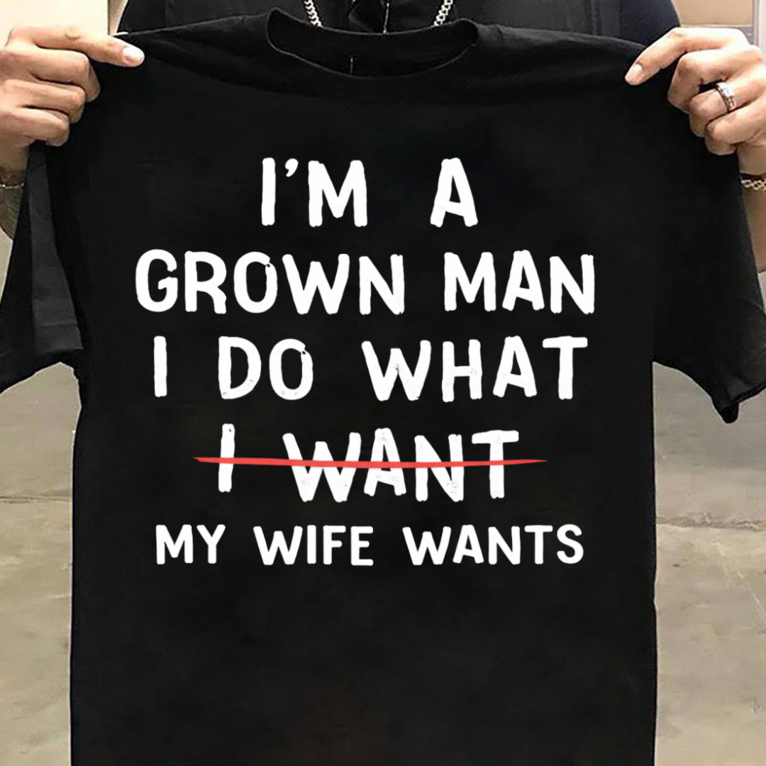 GROWN MAN WITH WIFE