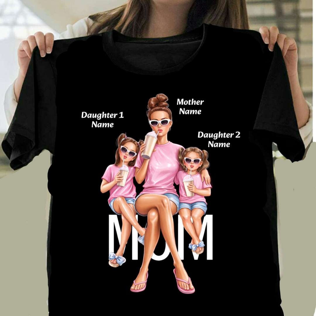 MOM OF GIRLS CUSTOMIZED TEE