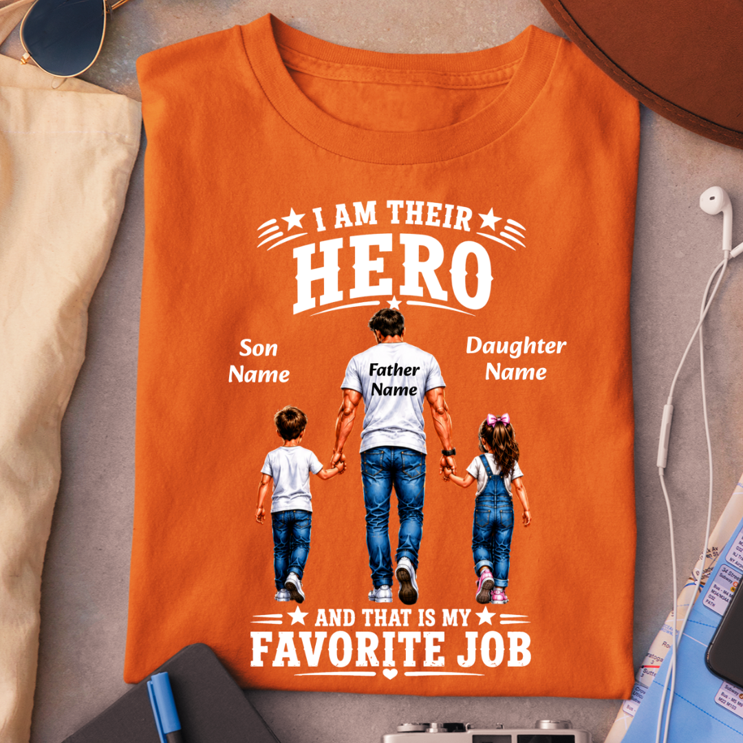 SON DAUGHTERS HERO CUSTOMIZED TEE