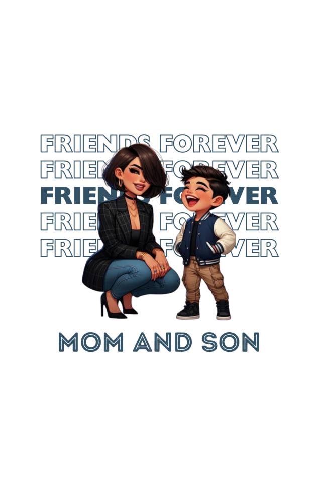 MOM SON FRIENDS FOREVER KIDS SHIRT