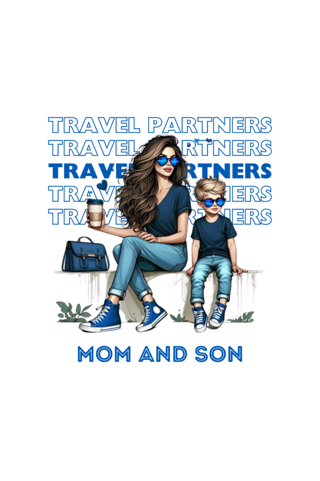 MOM SON TRAVEL PARTNERS KIDS SHIRT