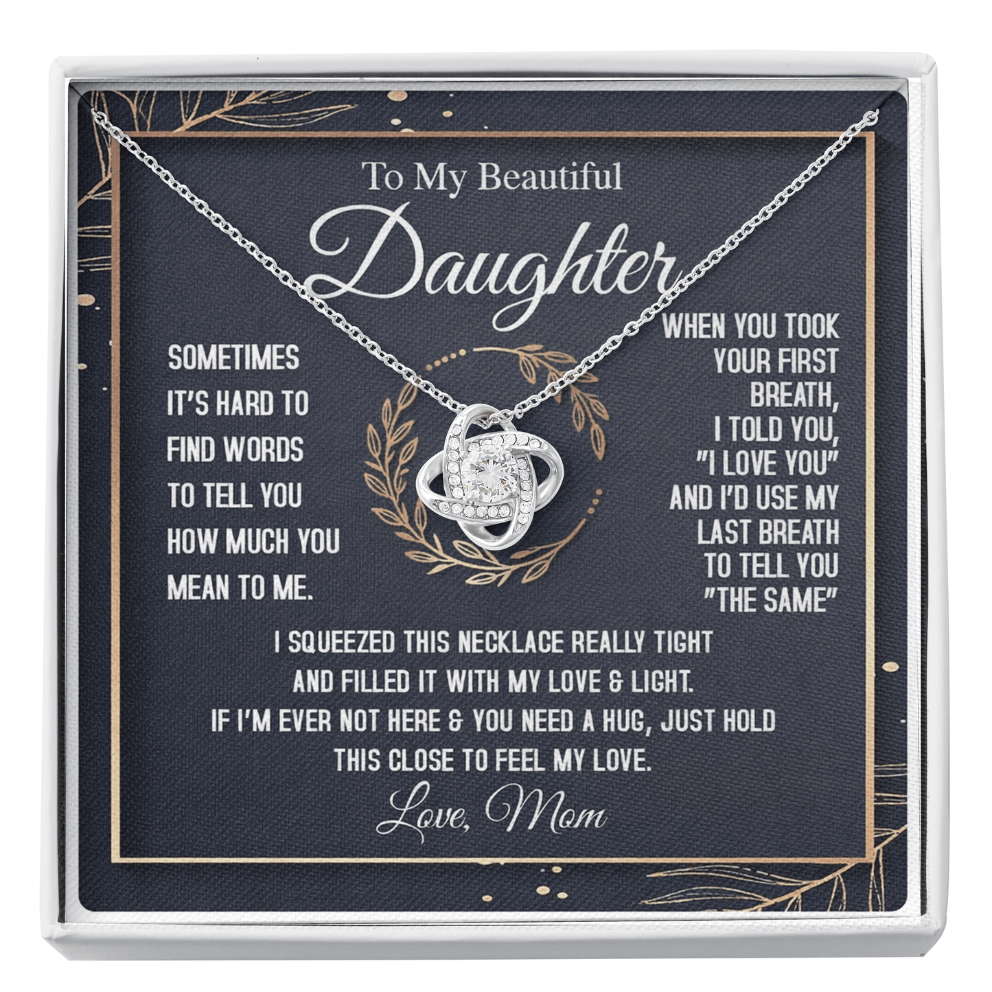 BEAUTIFUL DAUGHTER LOVEKNOT NECKLACE