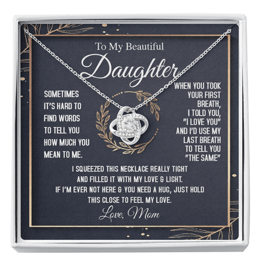 BEAUTIFUL DAUGHTER LOVEKNOT NECKLACE