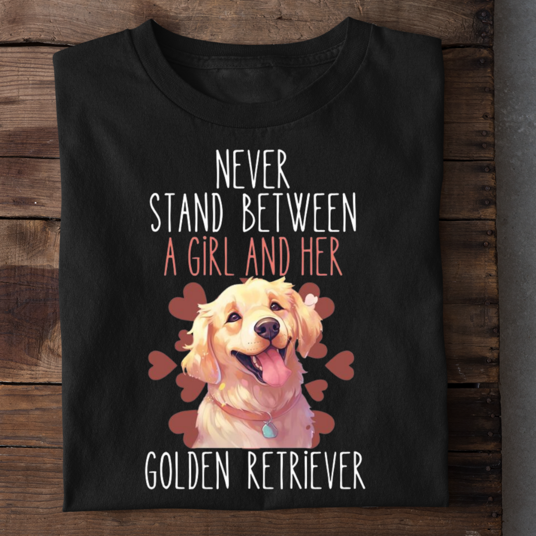 A GIRL AND HER GOLDEN RETRIEVER