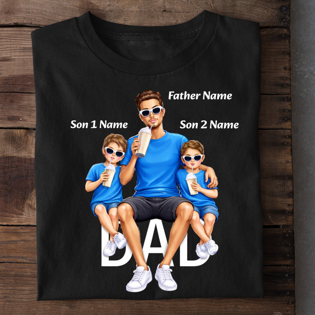 DAD OF BOYS CUSTOMIZED TEE