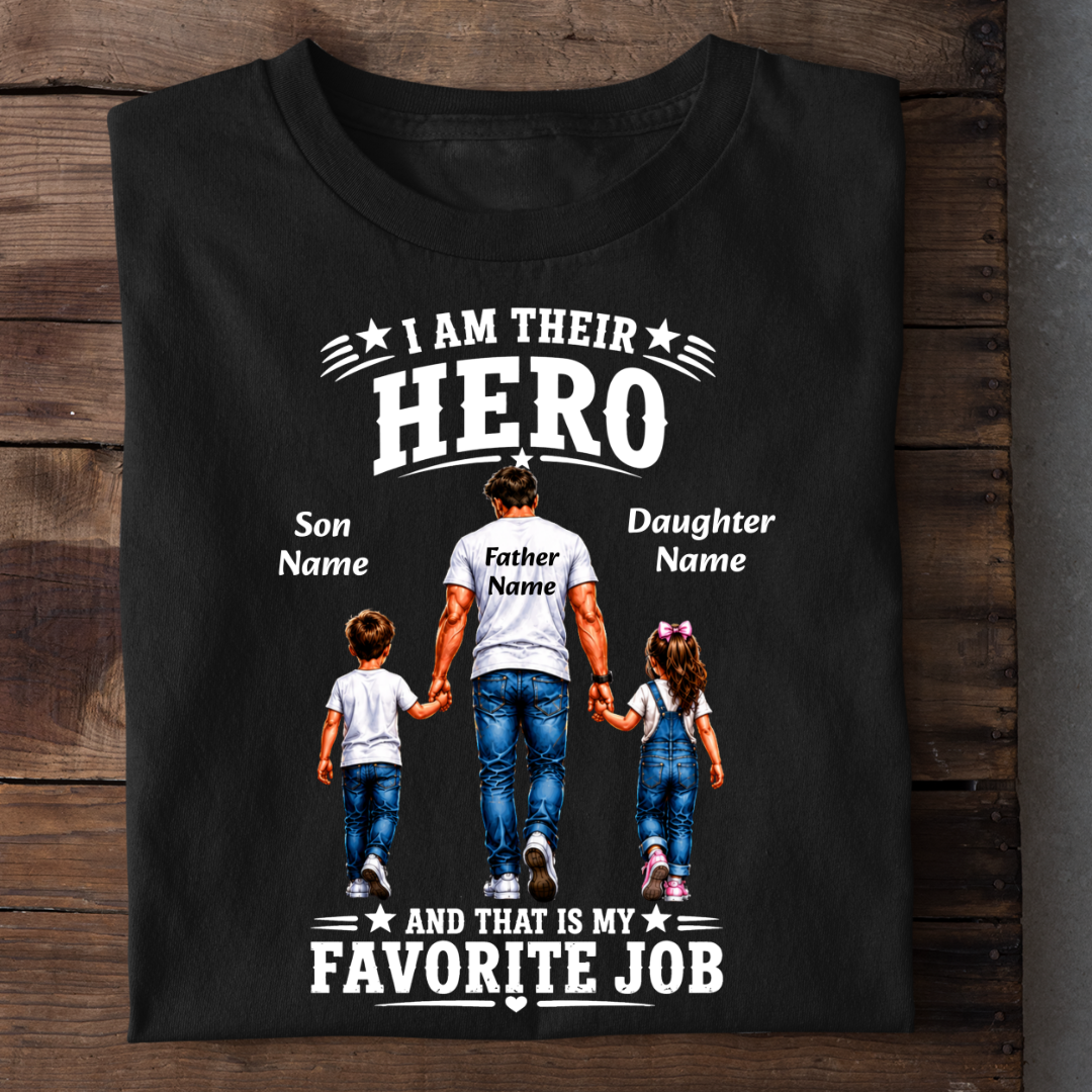 SON DAUGHTERS HERO CUSTOMIZED TEE