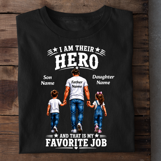 SON DAUGHTERS HERO CUSTOMIZED TEE
