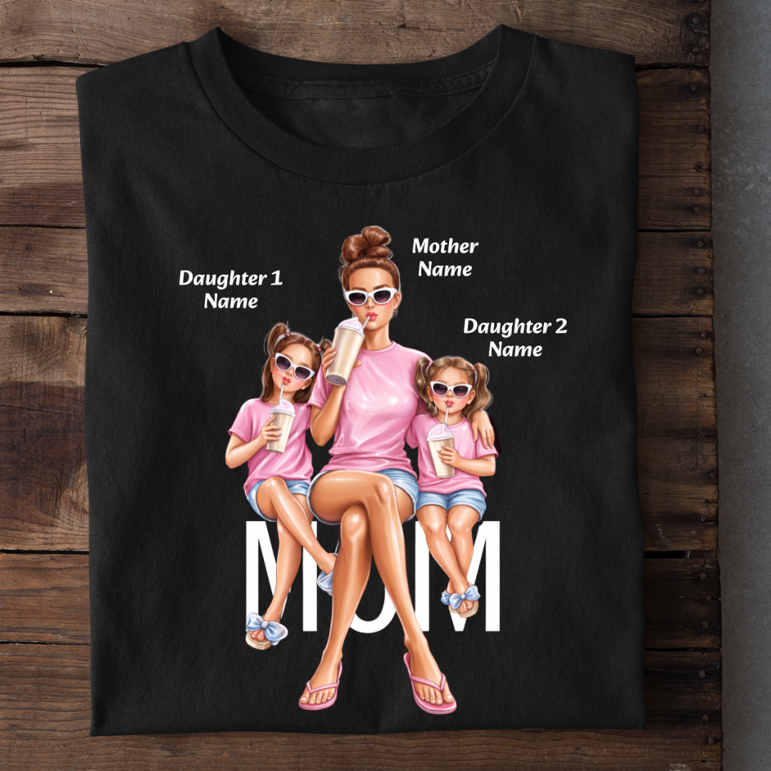 MOM OF GIRLS CUSTOMIZED TEE