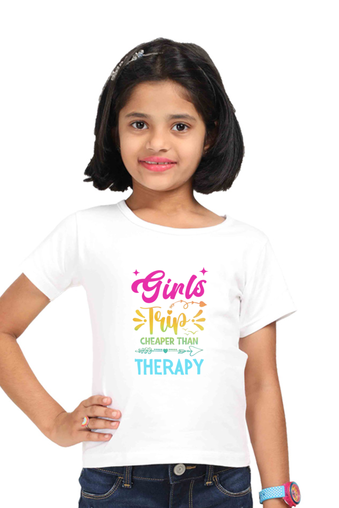 GIRLS TRIP CHEAPER THAN THERAPY - GIRL CHILD SHIRT