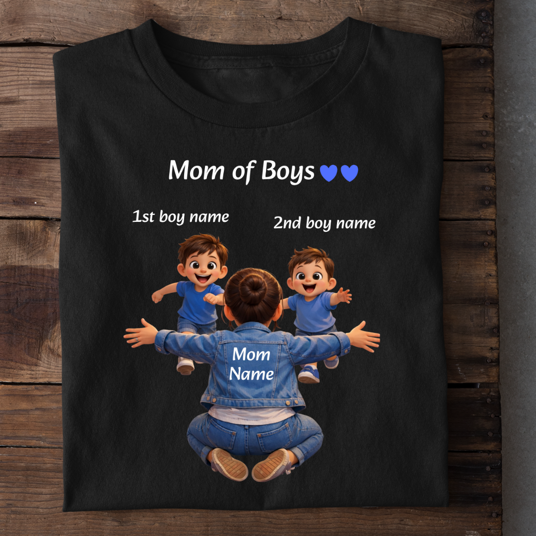 MOM OF BOYS CUSTOMIZED TEE
