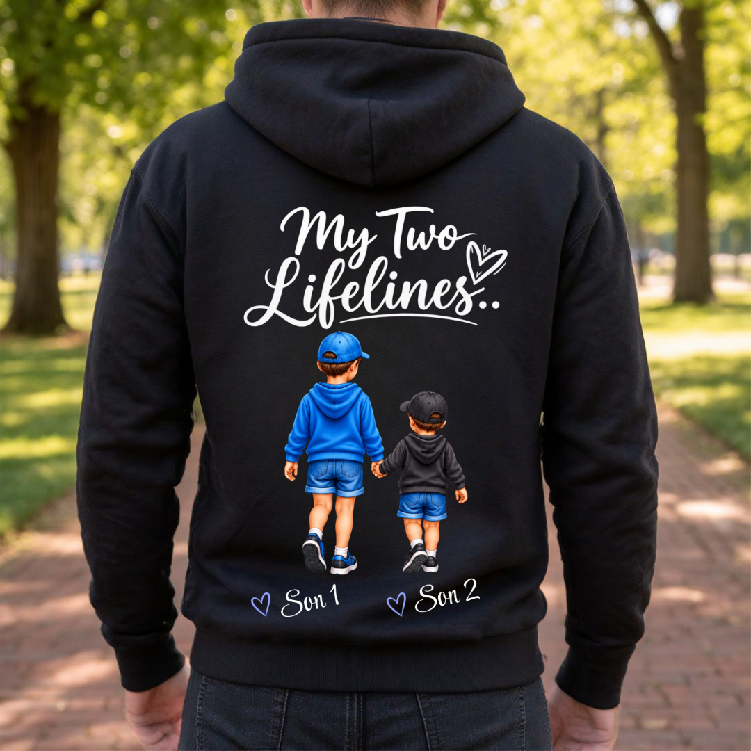 MY SON MY LIFELINES CUSTOMIZED BACK PRINT HOODIE