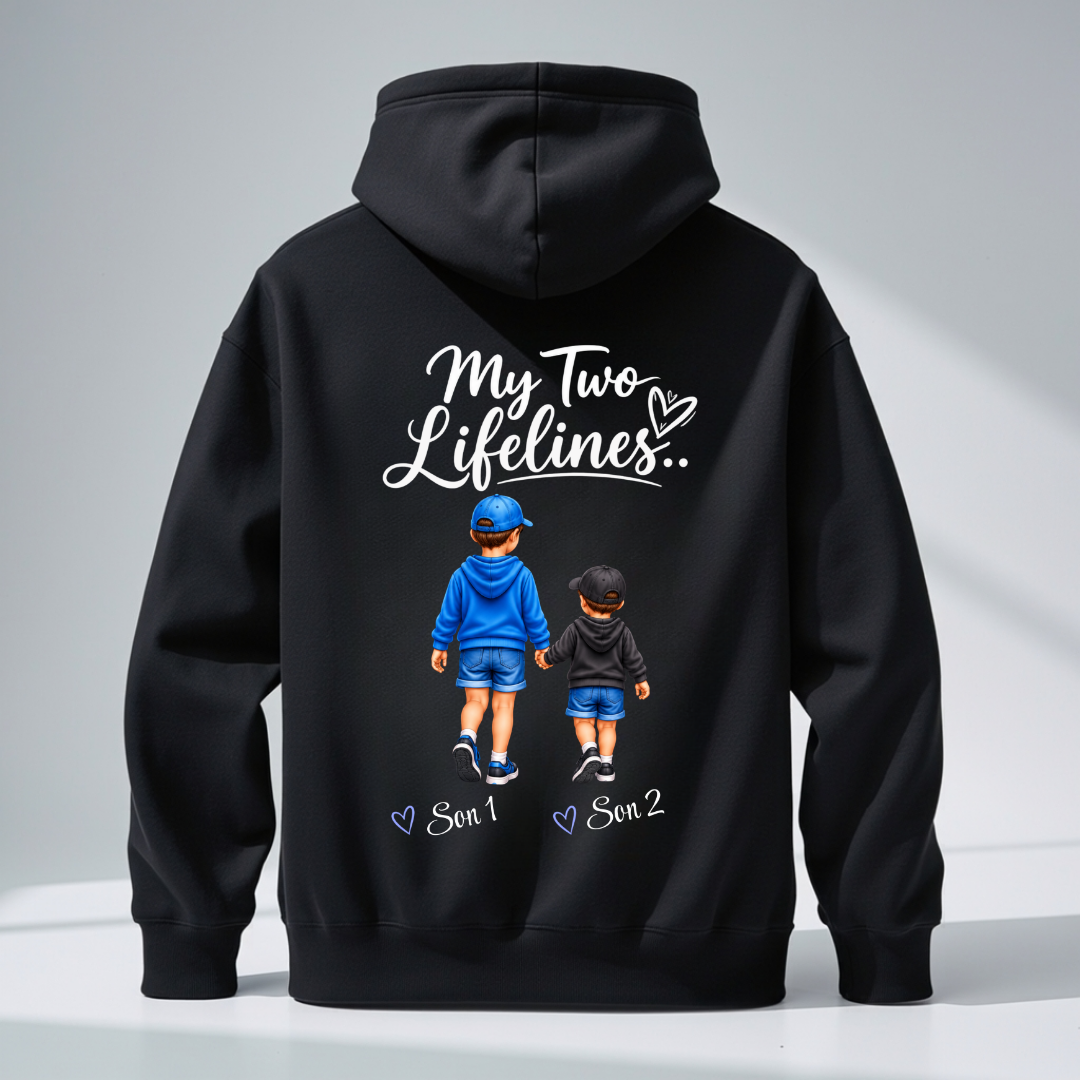 MY SON MY LIFELINES CUSTOMIZED BACK PRINT HOODIE