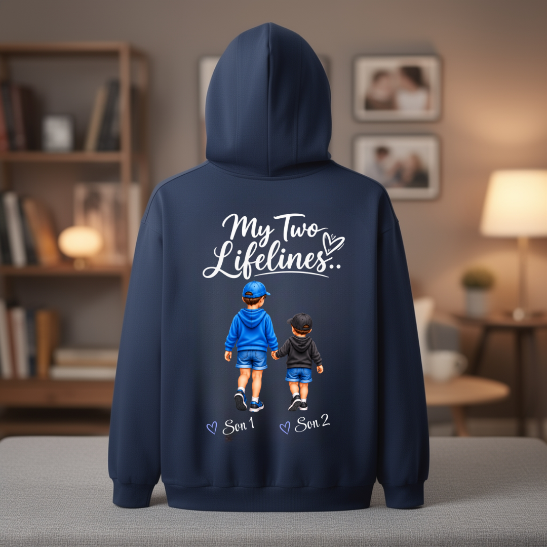 MY SON MY LIFELINES CUSTOMIZED BACK PRINT HOODIE