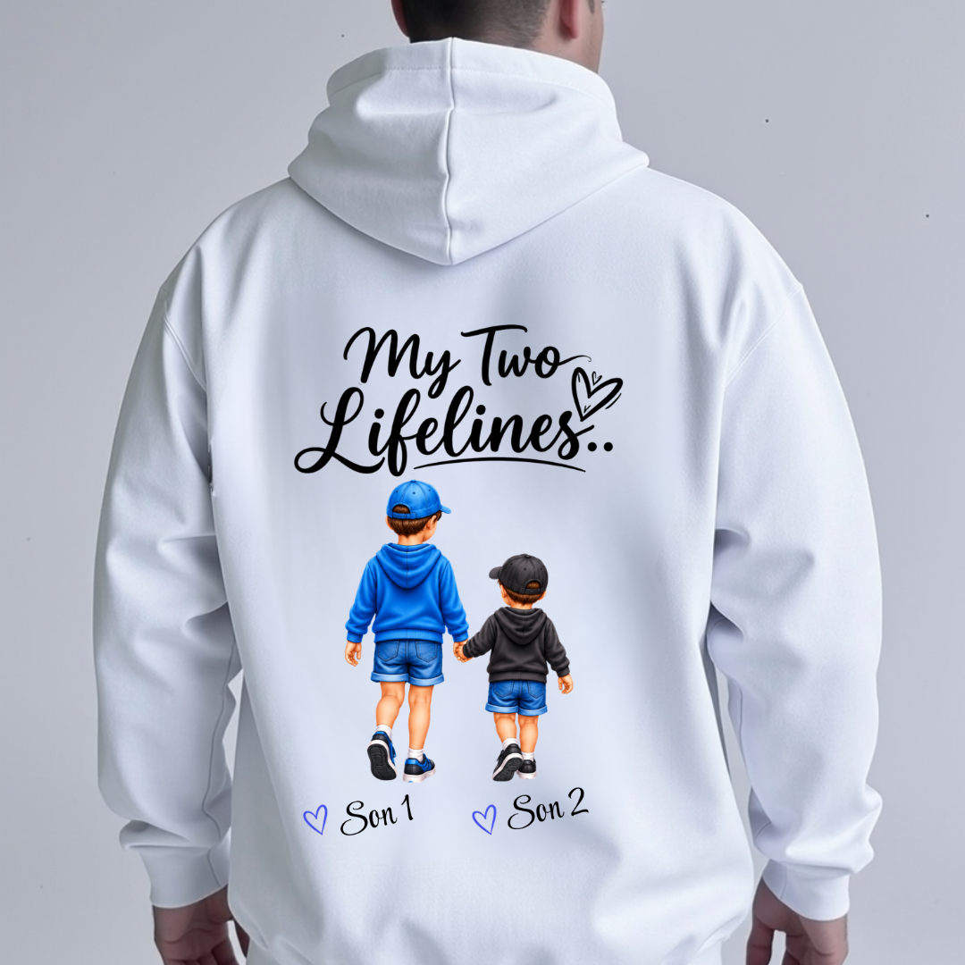 MY SON MY LIFELINES CUSTOMIZED BACK PRINT HOODIE