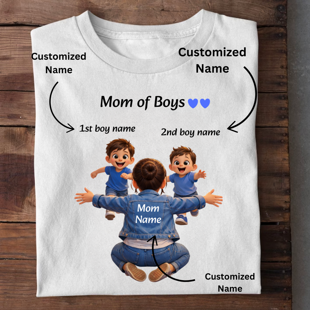 MOM OF BOYS CUSTOMIZED TEE