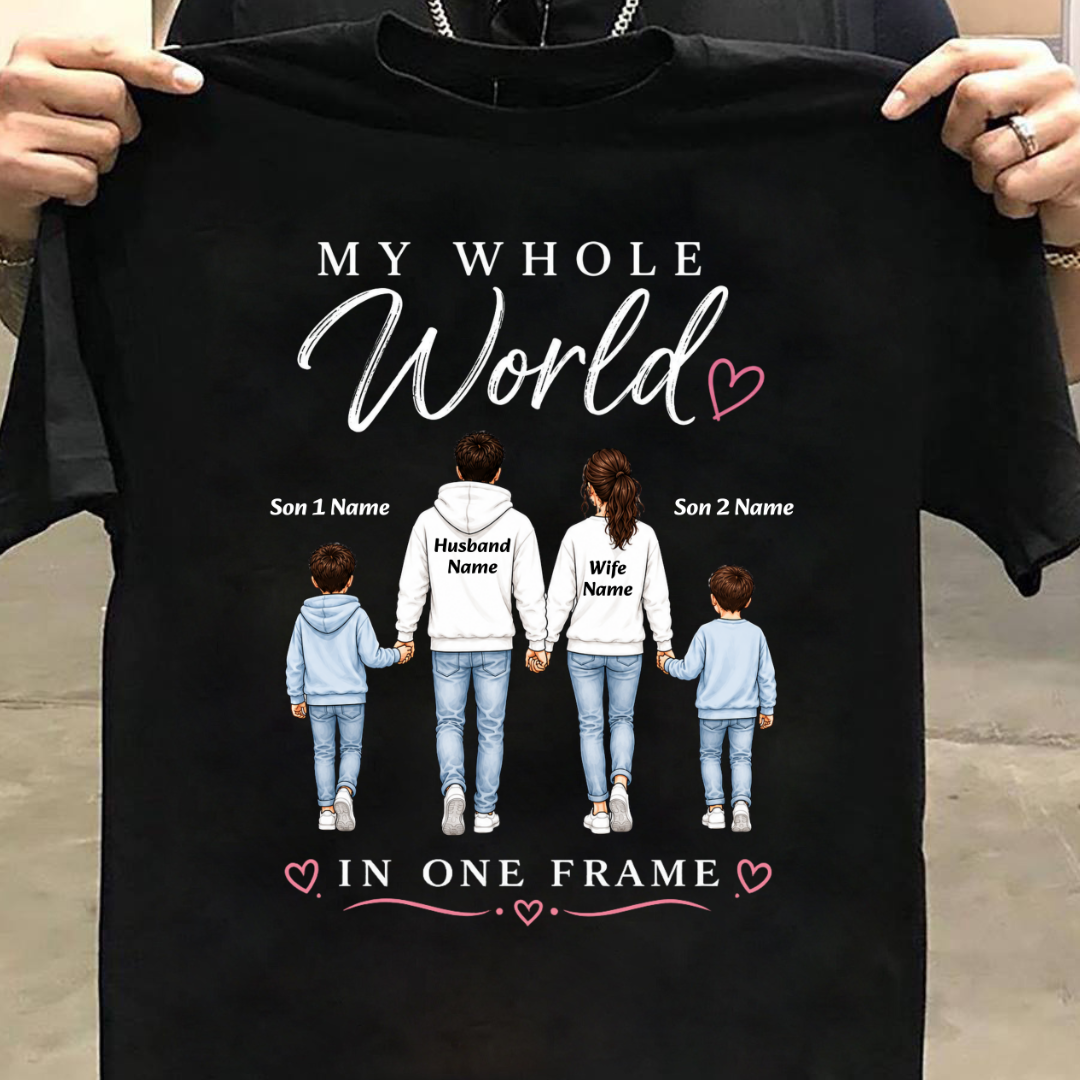 WHOLE WORLD TWO SONS CUSTOMIZED TEE