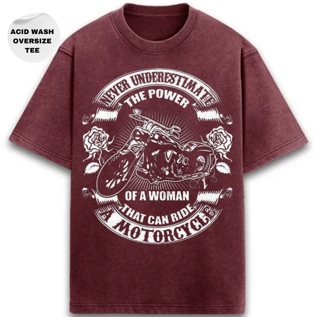 WOMEN THAT RIDE - ACID WASH OVERSIZE