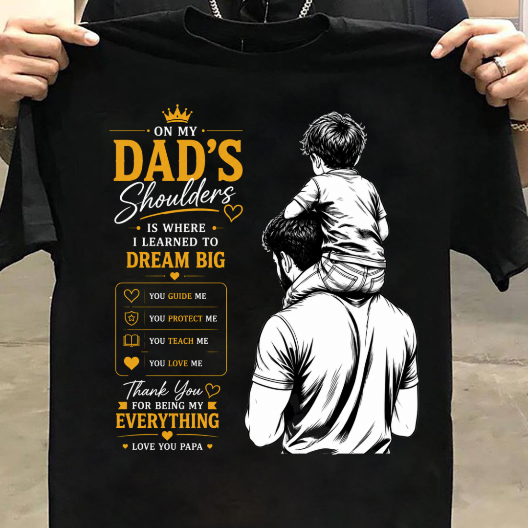 ON MY DAD'S SHOULDER