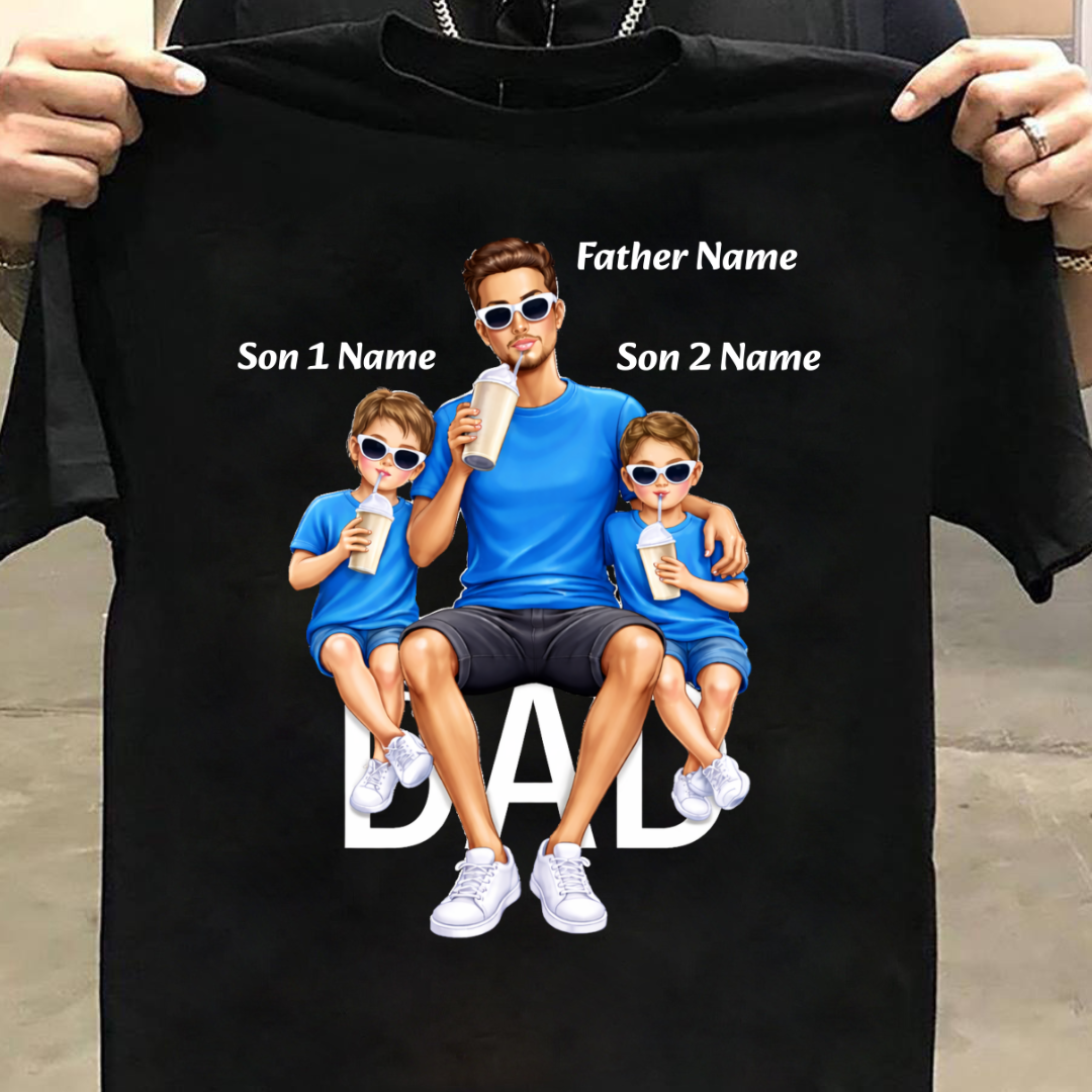 DAD OF BOYS CUSTOMIZED TEE