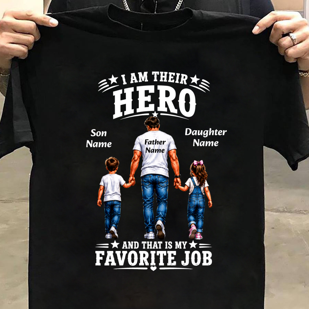 SON DAUGHTERS HERO CUSTOMIZED TEE