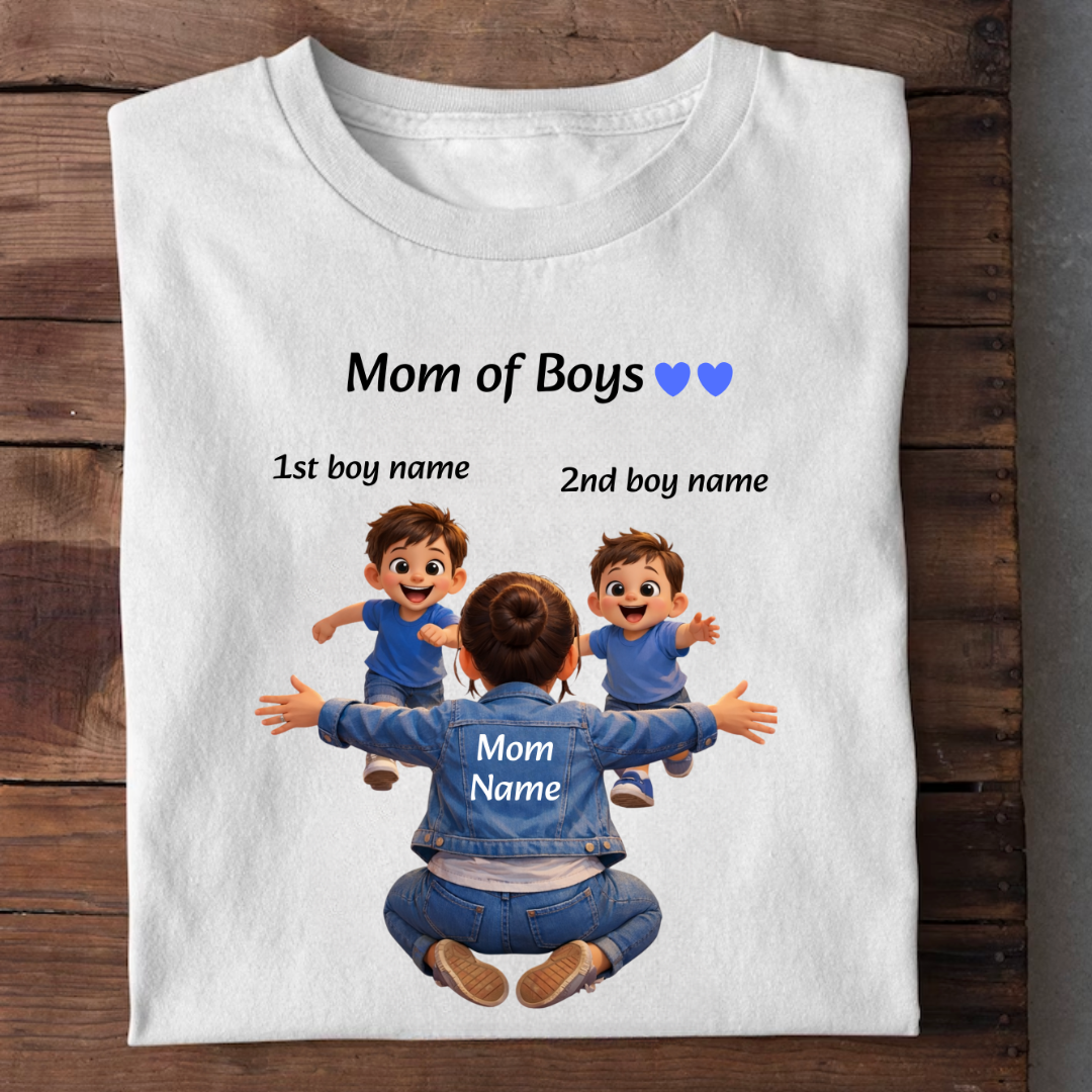 MOM OF BOYS CUSTOMIZED TEE