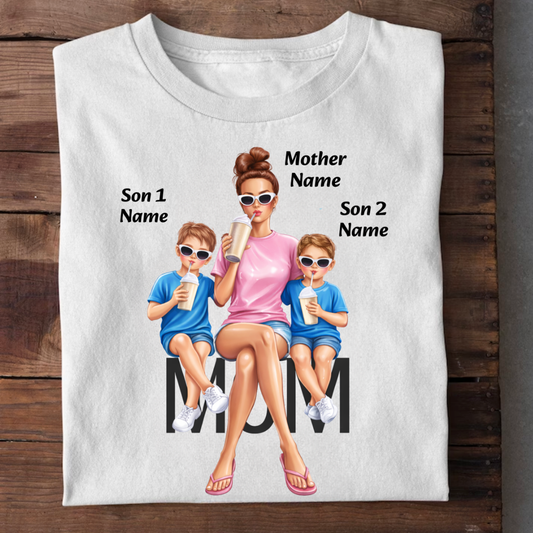 MOM OF BOYS CUSTOMIZED TEE