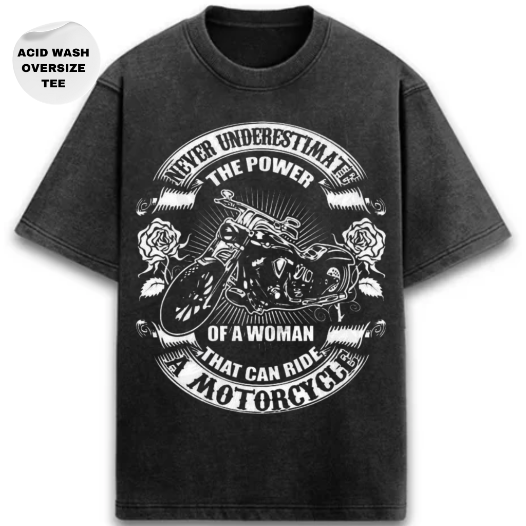 WOMEN THAT RIDE - ACID WASH OVERSIZE