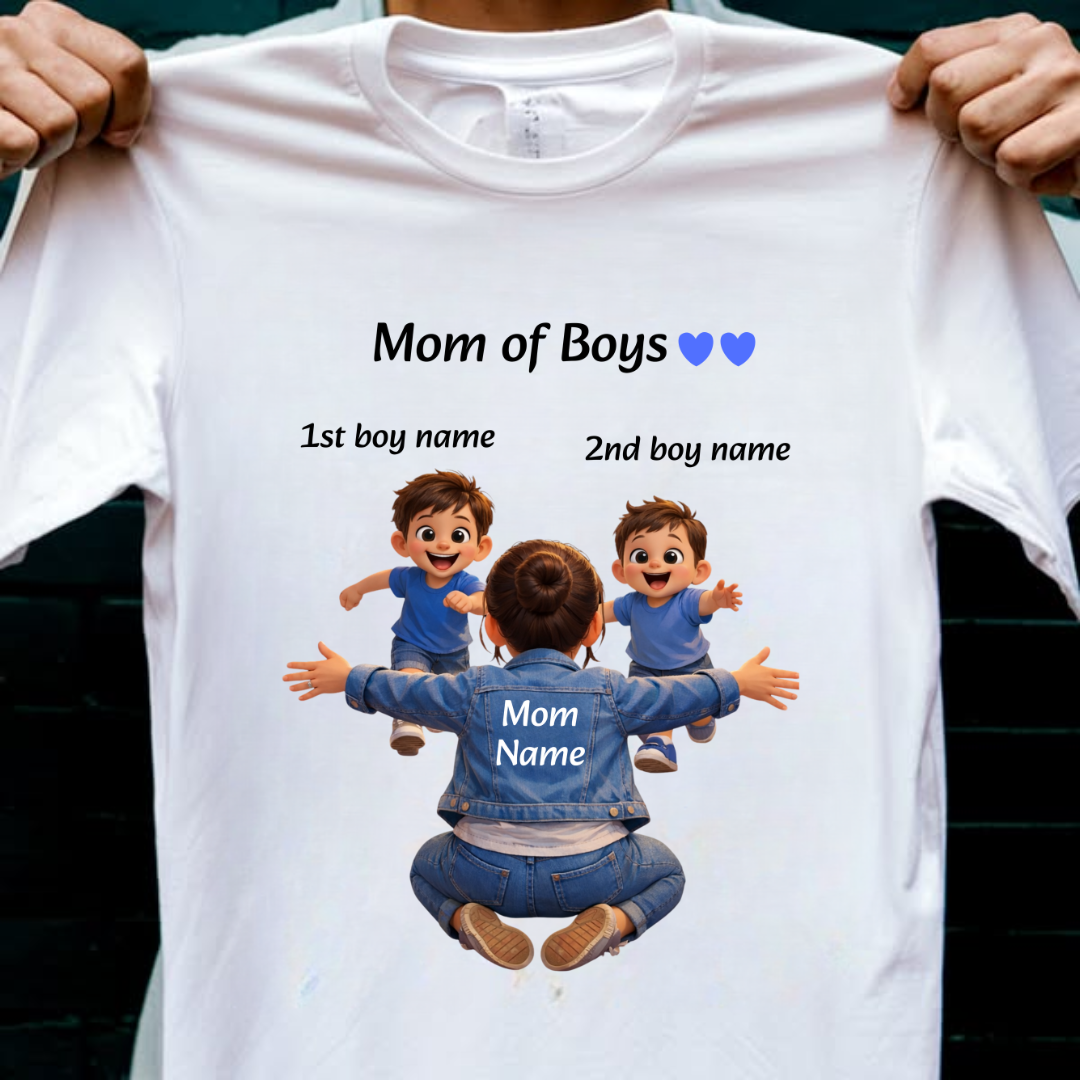 MOM OF BOYS CUSTOMIZED TEE