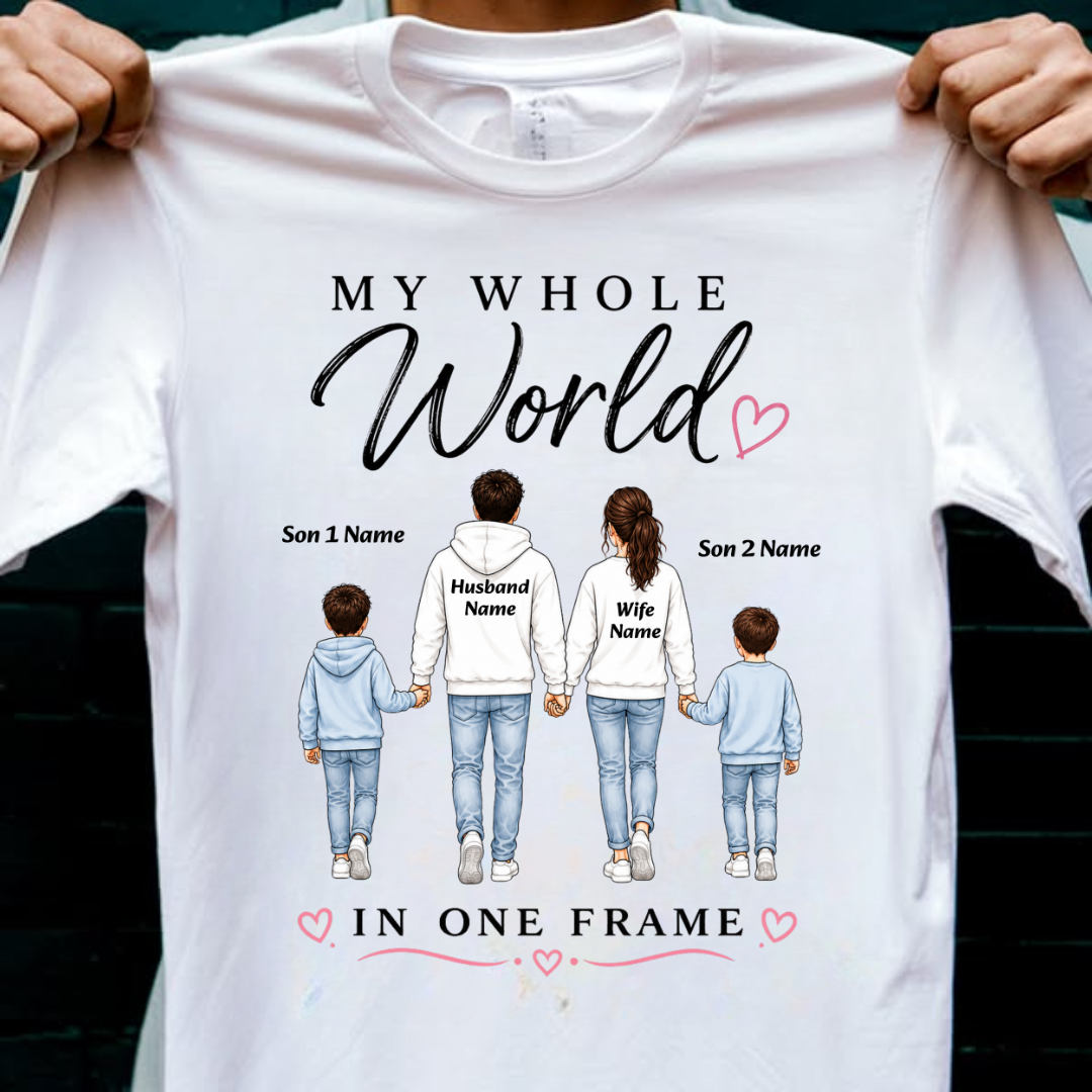 WHOLE WORLD TWO SONS CUSTOMIZED TEE