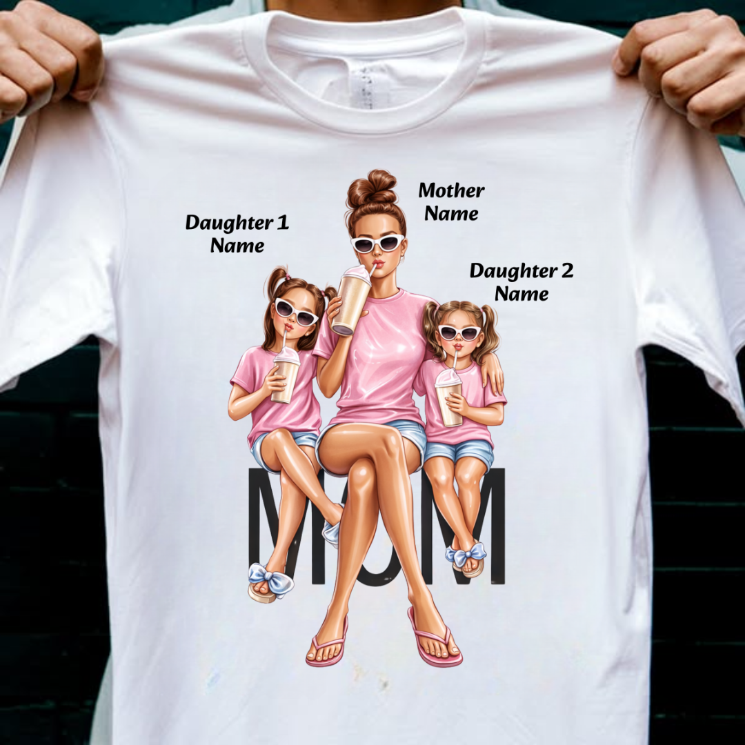 MOM OF GIRLS CUSTOMIZED TEE