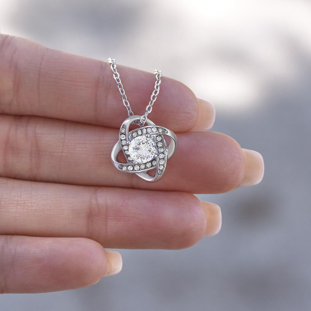 BEAUTIFUL DAUGHTER CUSTOMIZED LOVEKNOT NECKLACE