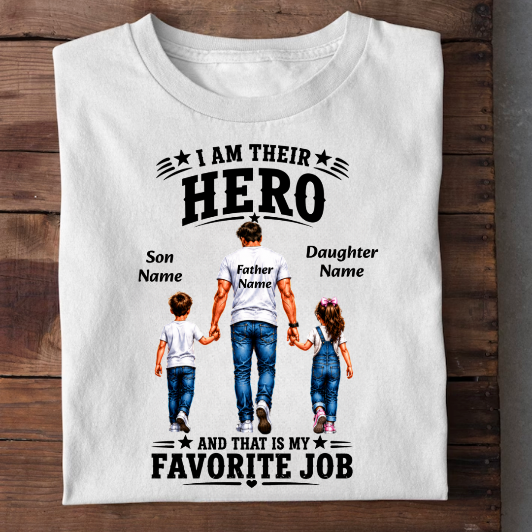 SON DAUGHTERS HERO CUSTOMIZED TEE