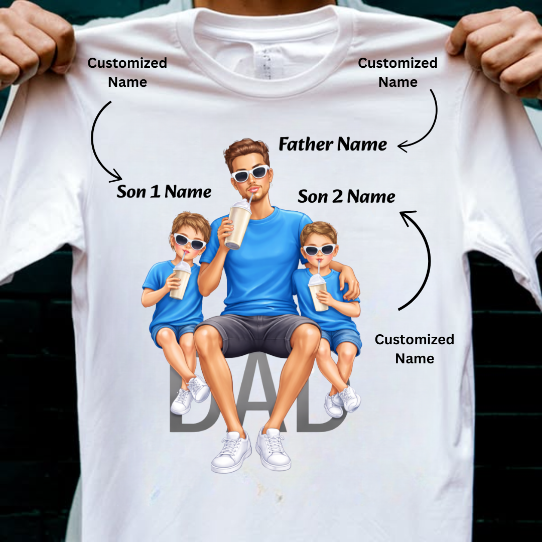 DAD OF BOYS CUSTOMIZED TEE