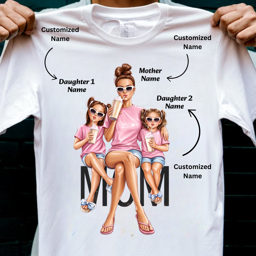 MOM OF GIRLS CUSTOMIZED TEE