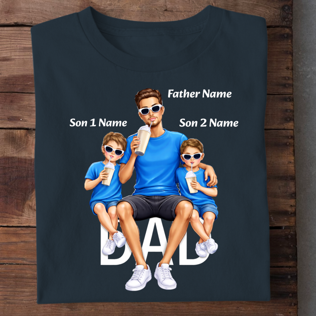 DAD OF BOYS CUSTOMIZED TEE