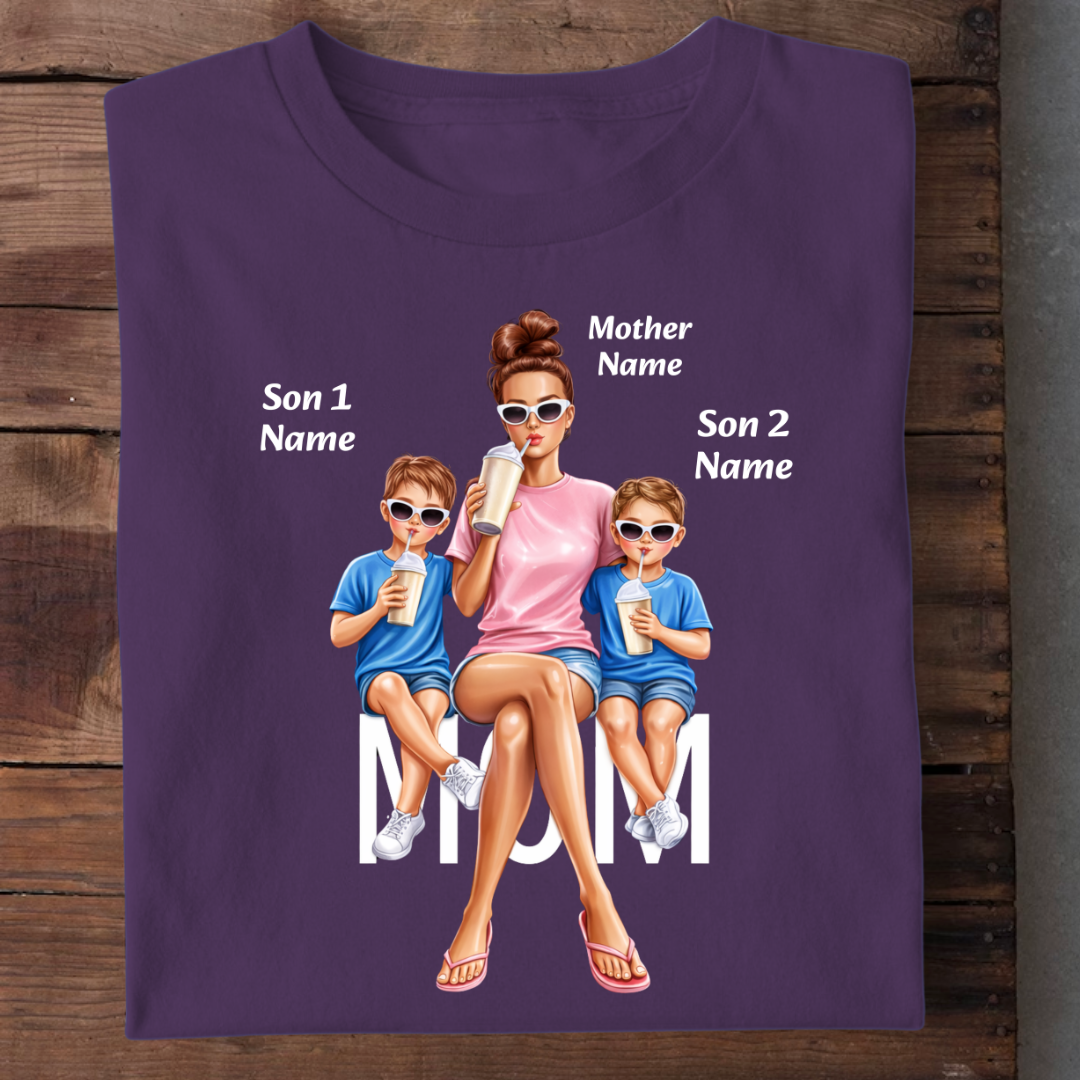 MOM OF BOYS CUSTOMIZED TEE