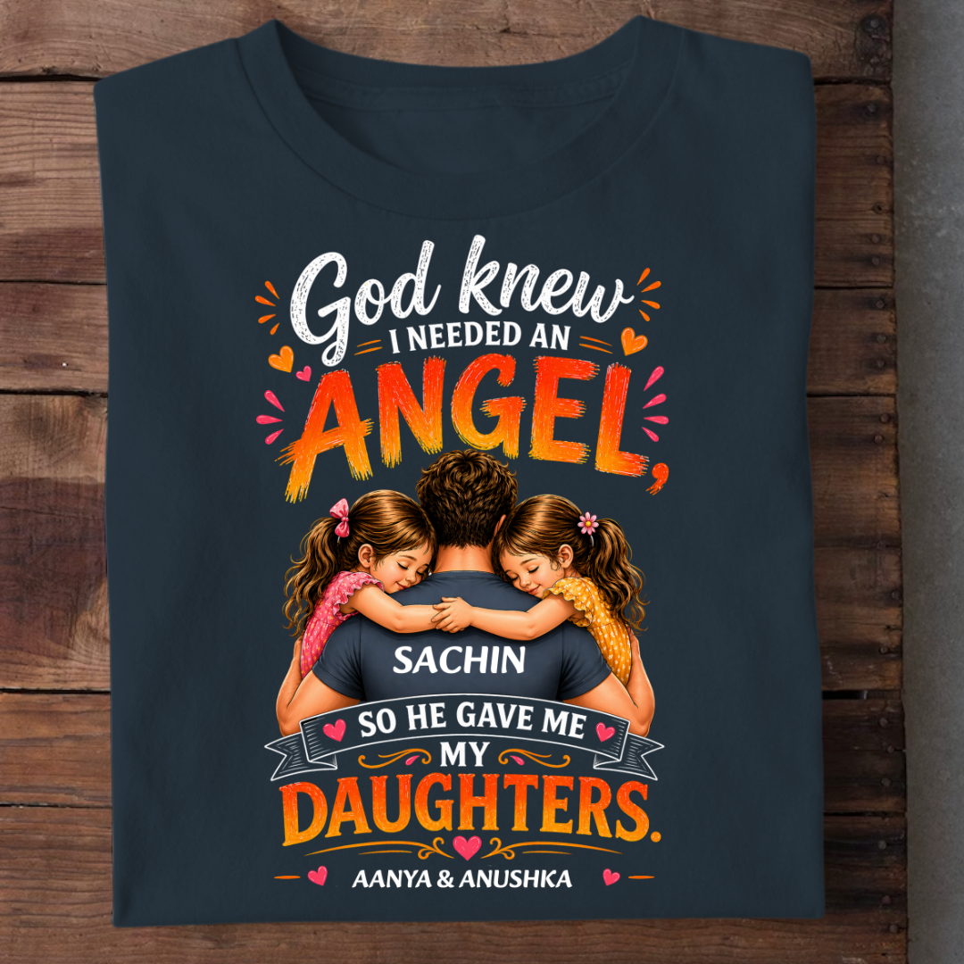 GOD GAVE TWO ANGELS CUSTOMIZED TEE
