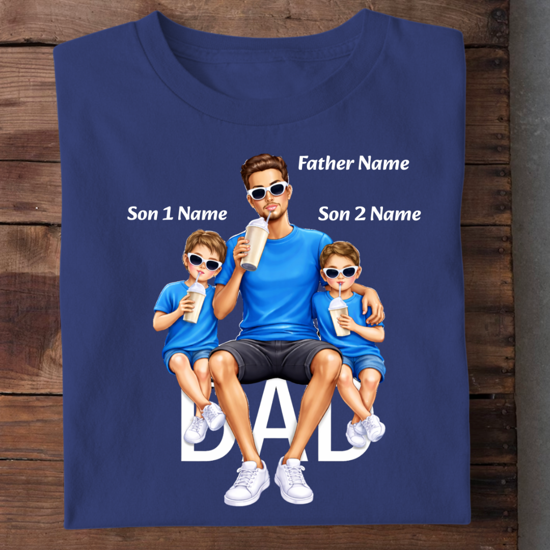 DAD OF BOYS CUSTOMIZED TEE