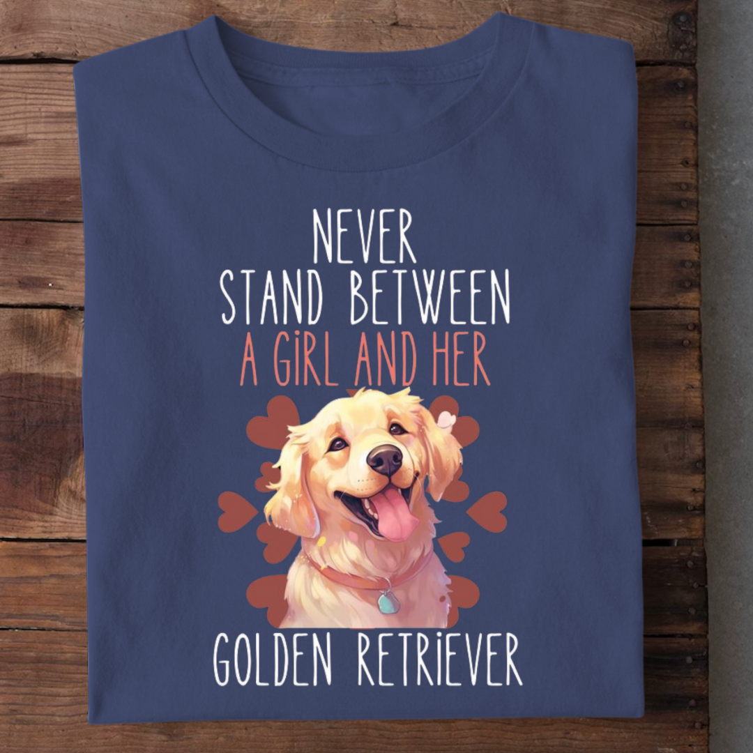 A GIRL AND HER GOLDEN RETRIEVER