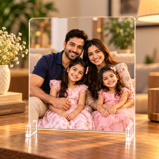 Personalized Family Photo Acrylic Frame – Upload Your Own Photo